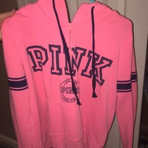 Vs pink quarter zip sweatshirt/ 25 or best offer